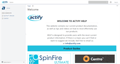 Desktop Screenshot of help.actify.com