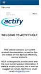 Mobile Screenshot of help.actify.com